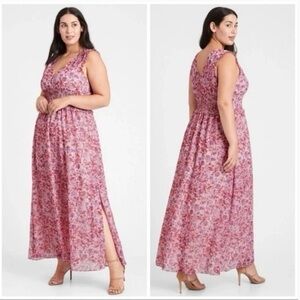 Banana Republic Smocked Waist Floral Maxi Dress